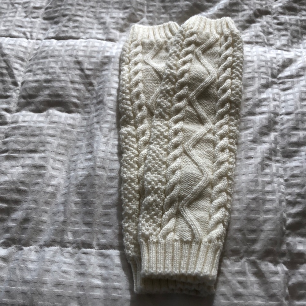 Leg warmers 15” cream color! One size